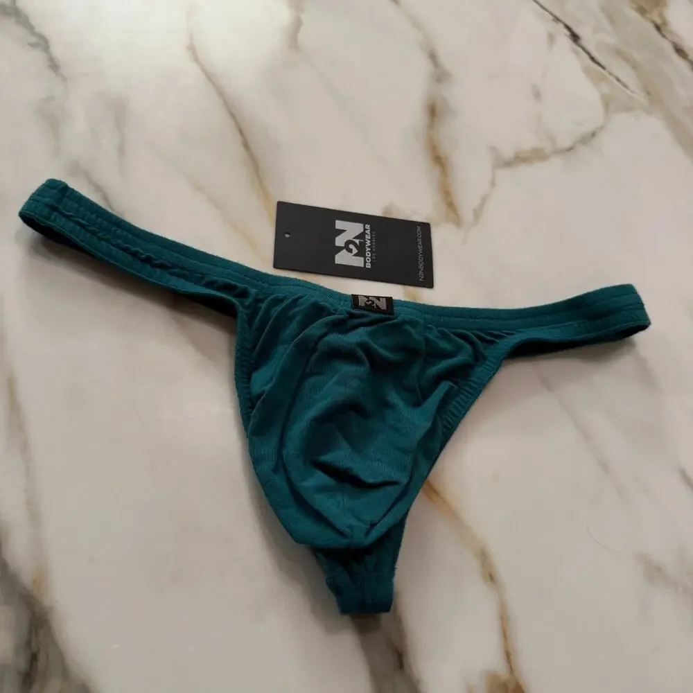 Set Of 2 N2N Bodywear Mens Essential Thong Color Persian Green Size Large